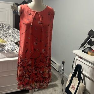 coral pink summer dress